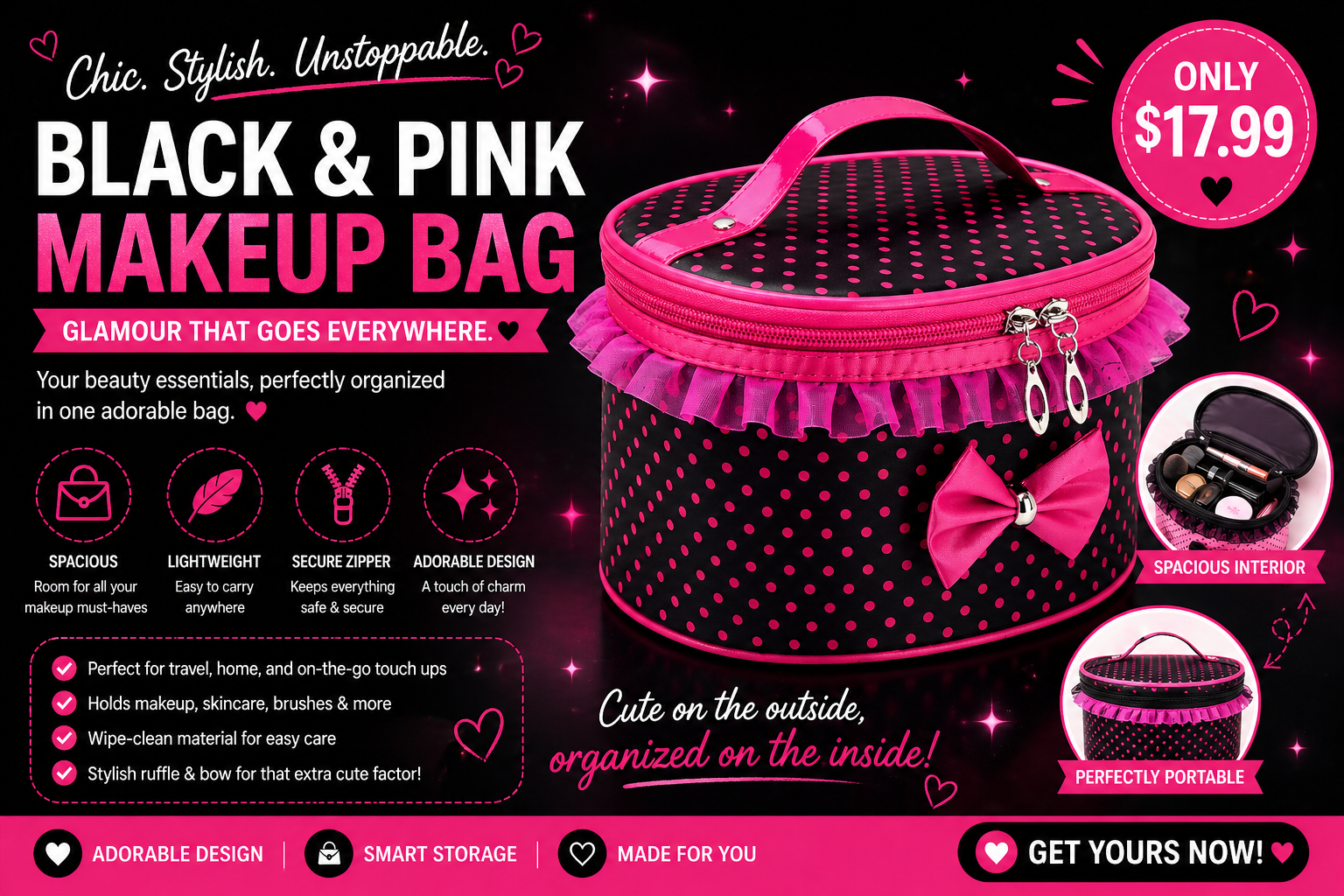 Akeup Cases aleta De aquiagem makeup organizer